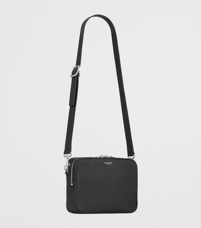 Saint Laurent camera cross-body bag in grain leather, imported from the UK