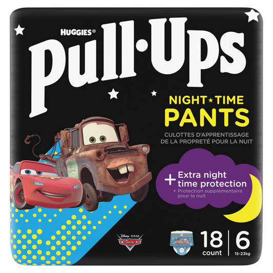 Huggies Pull Ups Trainers Boys Night Time Nappy Pants Age 2-4 Years Nappies Size 6, 15-23kg x18 nappies Sainsburys   