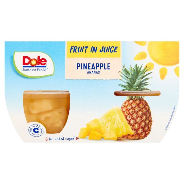 Dole Pineapple In Juice Fruit Pots Multipack 4 x 113g