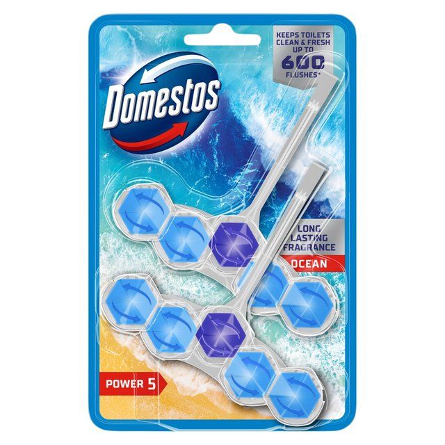Domestos Power 5 Toilet Rim Block Ocean 2 per pack