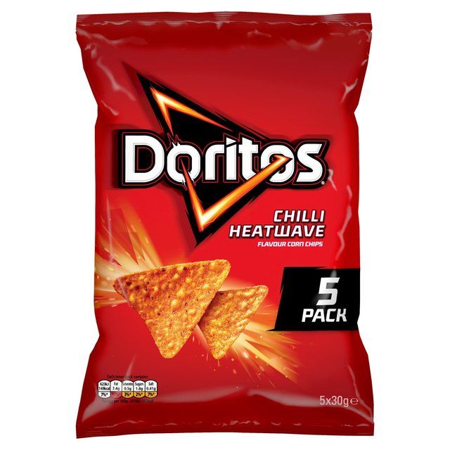 Doritos Chilli Heatwave Tortilla Chips Multipack Crisps 5 per pack