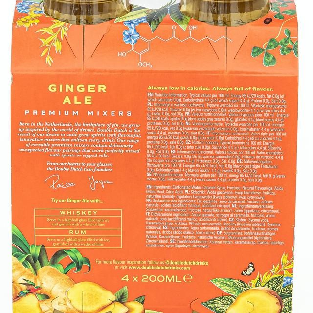 Double Dutch Ginger Ale 4 x 200ml