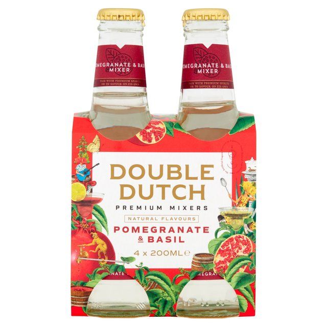 Double Dutch Pomegranate & Basil 4 x 200ml