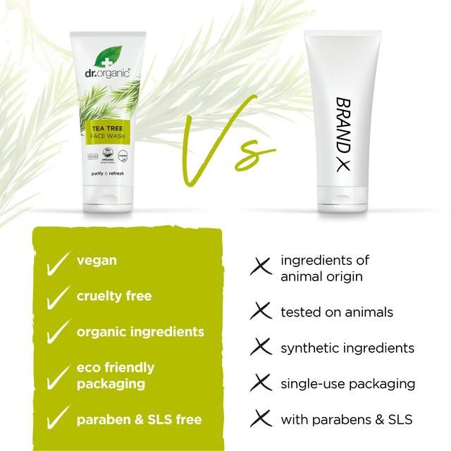 Dr Organic Tea Tree Face Wash 200ml