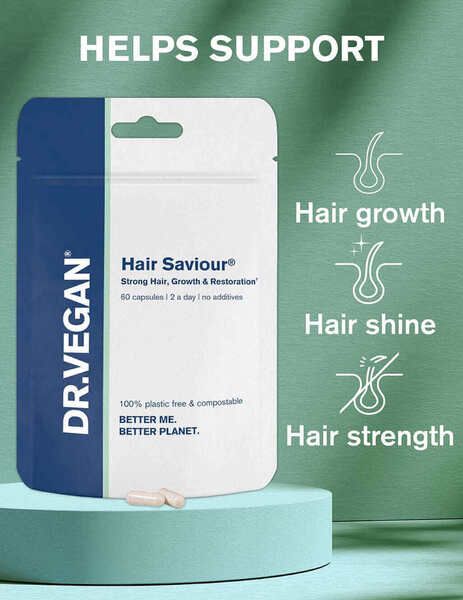 DR.VEGAN Hair Saviour® | 30 Day Supply | 2 Capsules Per Day