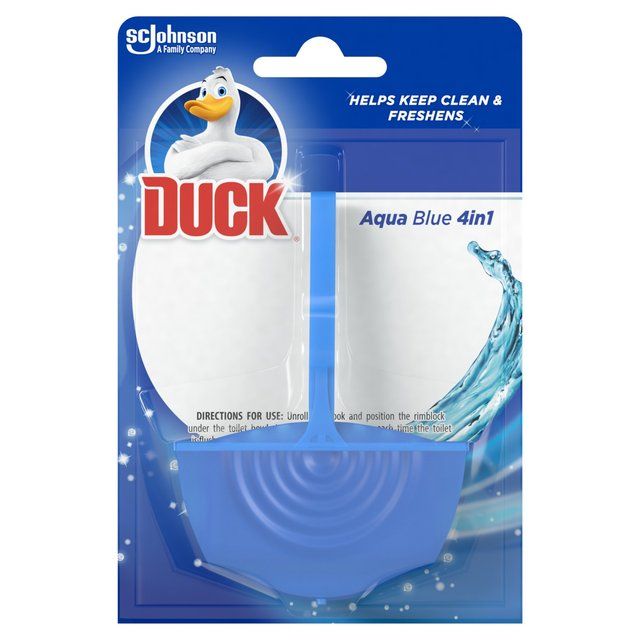 Duck Aqua Blue Toilet Rim Block Holder 36g