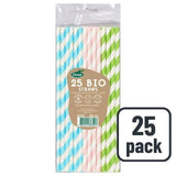 Duni Bio Pastel Recyclable Paper Straws 25 per pack