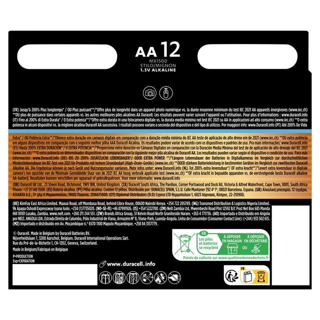 Duracell Optimum AA Batteries 12 per pack