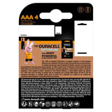 Duracell Plus 100% AAA Alkaline Batteries 4 per pack