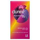 Durex Pleasure Me Condoms Ribbed & Dotted Regular Fit 12 per pack