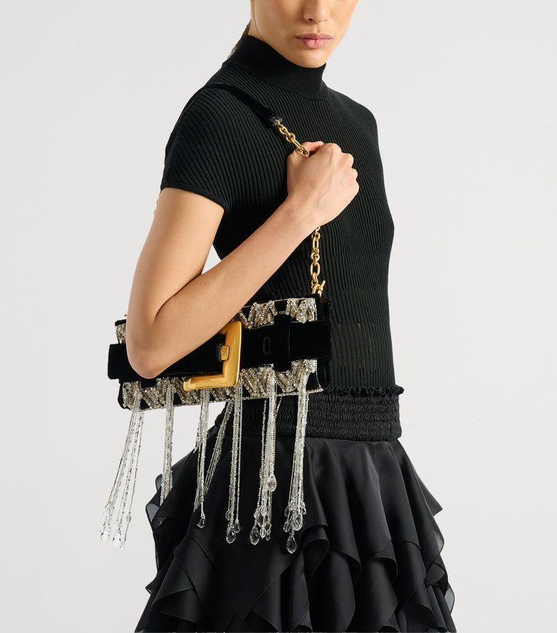 Balmain Anthem embellished clutch bag (British brand)