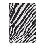 Harrods Zebra Print Textile Cover A5 Notebook with Silver-Tone Edges and Sustainable Paper- Buy online at McGrocer