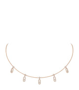 Harrods Messika Move Uno Pink Gold and Diamond Pavé Necklace (0.61ct)- Buy online at McGrocer