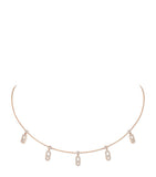 Messika Move Uno pink gold diamond pavé necklace 0.61ct (British brand)