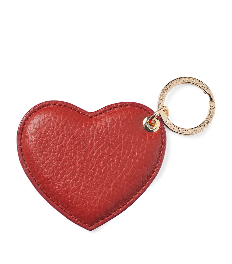 Aspinal of London leather heart keyring - British product