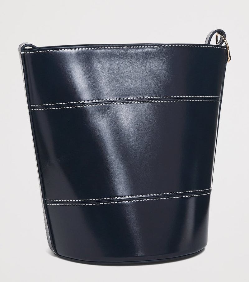 Claudie Pierlot calfskin bucket bag gold-tone logo (British brand)