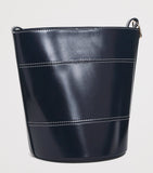 Claudie Pierlot calfskin bucket bag gold-tone logo (British brand)