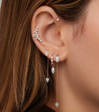 Maria Tash marquise diamond hoop earring 6.5mm (British brand)
