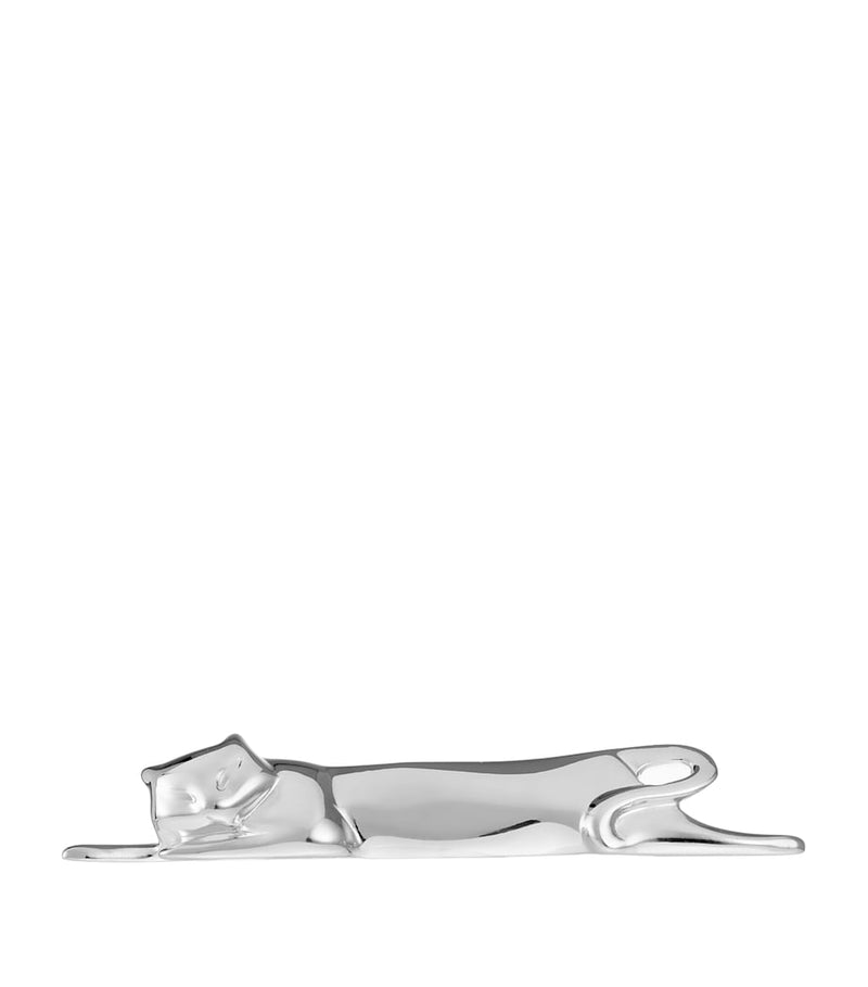 Christofle Gallia silver-plated knife rests cat and dog shapes (British brand)