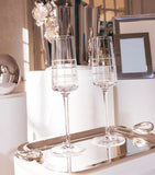 Christofle Graphik Crystal champagne flutes set of 2 170ml - British product