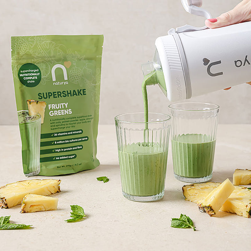 Naturya SuperShake Fruity Greens 275g, UK version