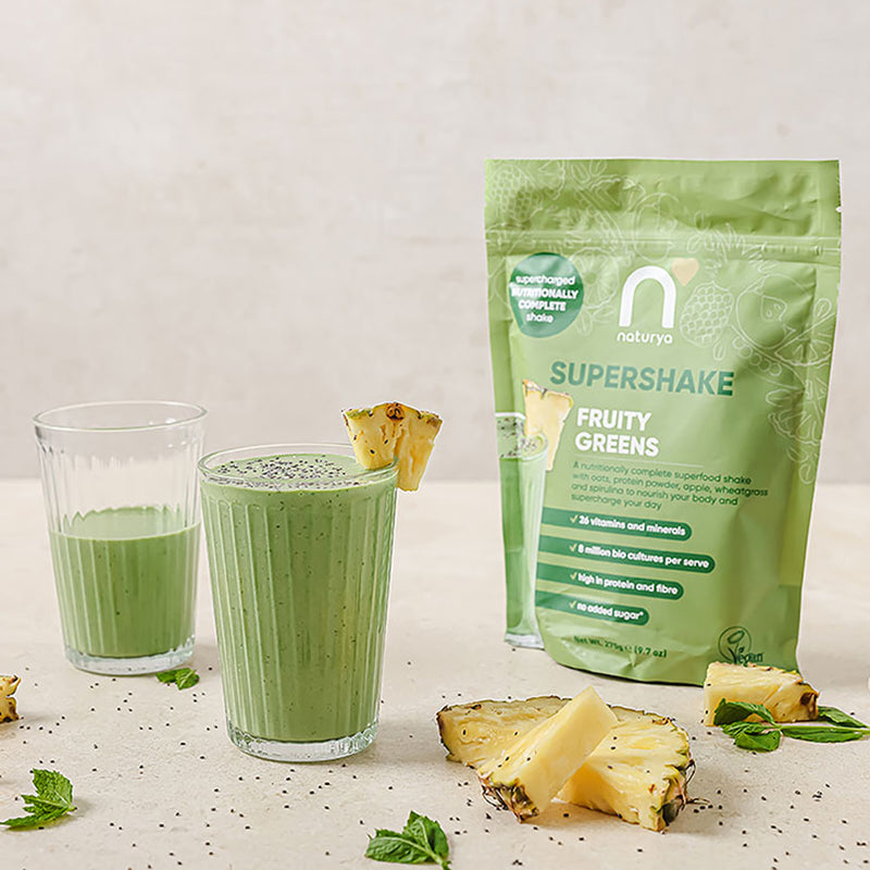 Naturya SuperShake Fruity Greens 275g, UK version