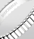 Boucheron white gold grosgrain wedding band, imported from the UK