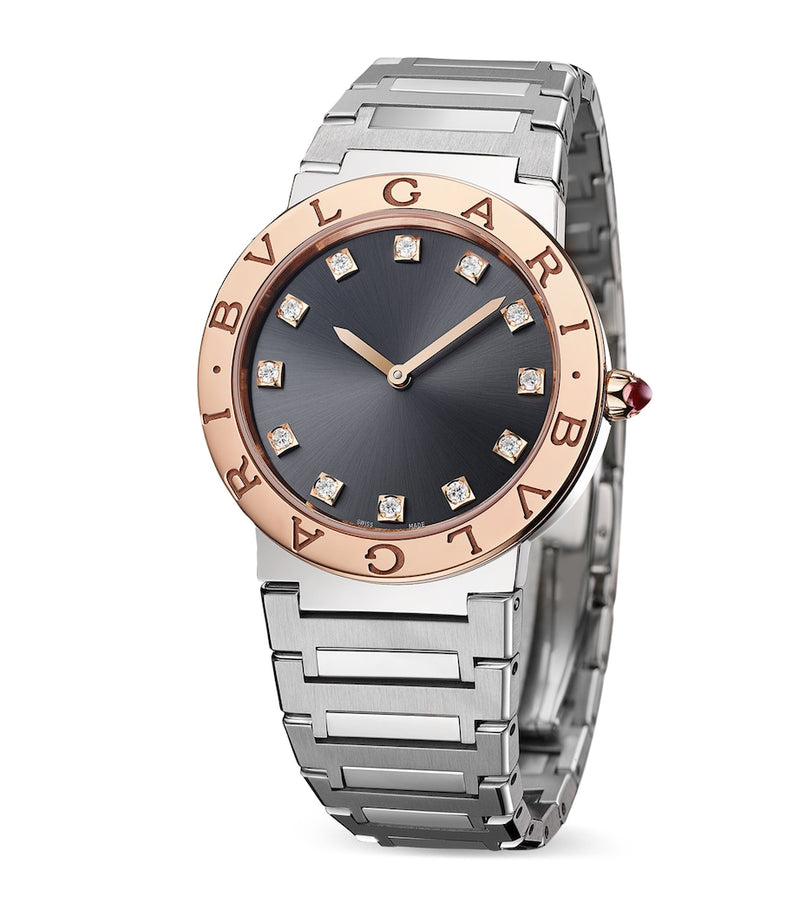 Bvlgari Bvlgari watch stainless steel rose gold diamond 33mm (British brand)