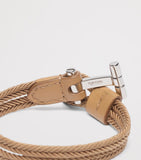 TOM FORD braided bracelet in nylon and calfskin, imported from the UK