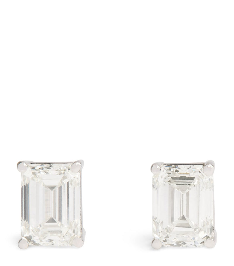Harrods white gold diamond stud earrings 1.50ctw, UK version