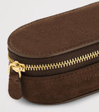 Monica Vinader mini suede oval jewellery case (British brand)