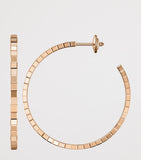 Chopard Ice Cube rose gold hoop earrings 18kt, imported from the UK