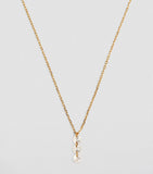 Persée 18kt yellow gold diamond 3-stone necklace - British product