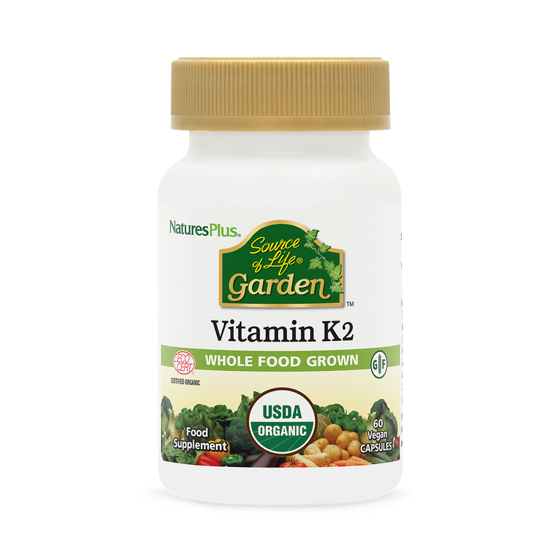 NaturesPlus organic Vitamin K2 120mcg 60 capsules (British brand)