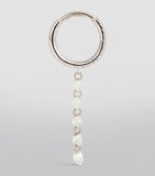 Persée white gold diamond hoop earring, imported from the UK