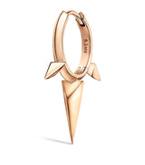 Harrods Maria Tash Rose Gold Faceted Triple Long Spike Hoop Earring (9.5mm)- Buy online at McGrocer