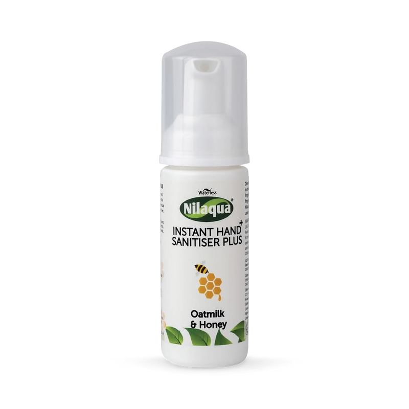 Nilaqua hand sanitiser alcohol-free oatmilk and honey 50ml - British product