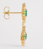 Suzanne Kalan diamond and emerald drop earrings UK version