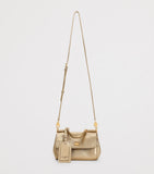 Dolce&Gabbana My Sicily cross-body bag in gold laminated calfskin, UK version