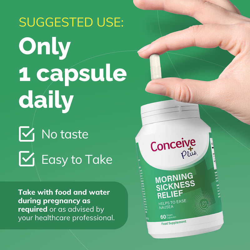 Conceive Plus Morning Sickness Relief 60 capsules (British brand)