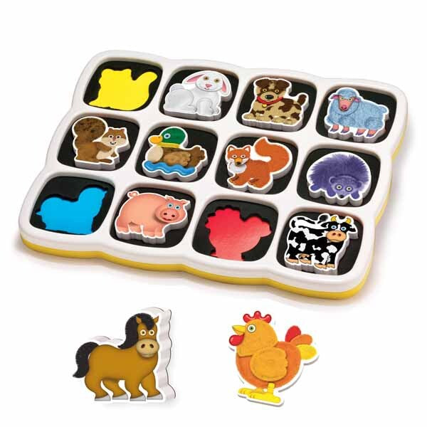 Quercetti Smart Puzzle Farm double-sided magnetic puzzle (British brand)