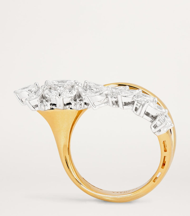 Yeprem yellow gold and diamond Reign Supreme ring, imported from the UK