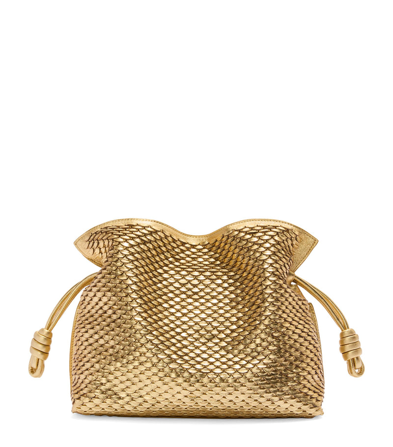 LOEWE medium leather scales Flamenco clutch, imported from the UK