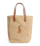 Polo Ralph Lauren large raffia Big Pony tote bag, UK version