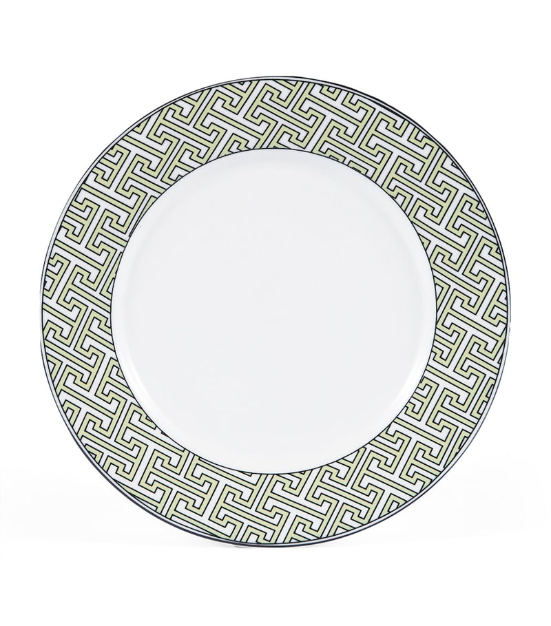 O.W. London geometric maze pattern dessert plates, set of two, 21cm diameter, imported from the UK