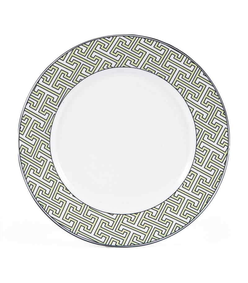 O.W. London geometric maze pattern dessert plates, set of two, 21cm diameter, imported from the UK