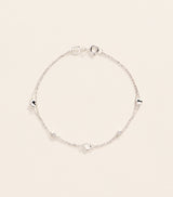 Harrods Astrid & Miyu White Gold and Topaz Heart Bracelet- Buy online at McGrocer