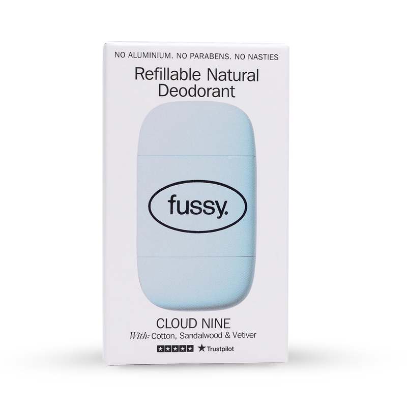 Fussy natural deodorant Cloud Nine starter pack 40g, imported from the UK