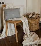 Araminta Campbell alpaca-blend fern cushion 30x45cm, British brand