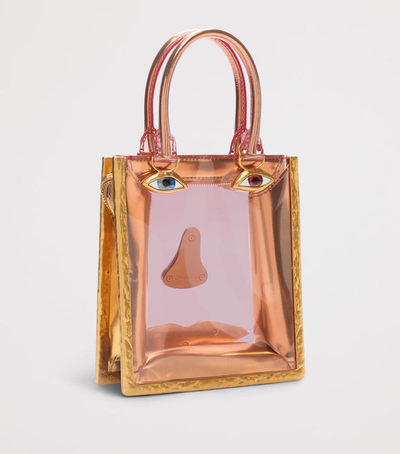 Schiaparelli mini vinyl Face top-handle bag - British product